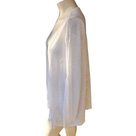 J Jill Love Linen Cardigan Womens SZ 3X Casual Beachy Coastal Summer Lightweight - Picture 2 of 5